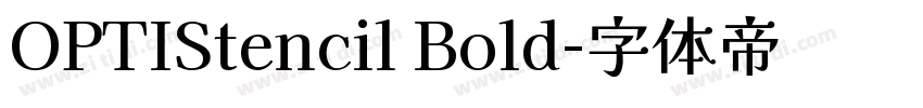 OPTIStencil Bold字体转换